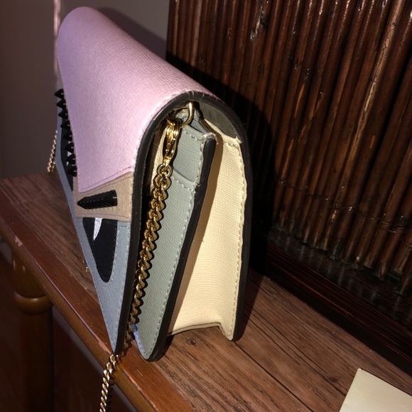 Authentic Fendi Wallet On Chain Monster Pink - Picture 12 of 17